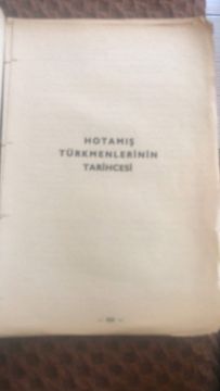 Türkmen Diyarı Hotamış Türkmenleri Ayrıntılı Tarihçesi